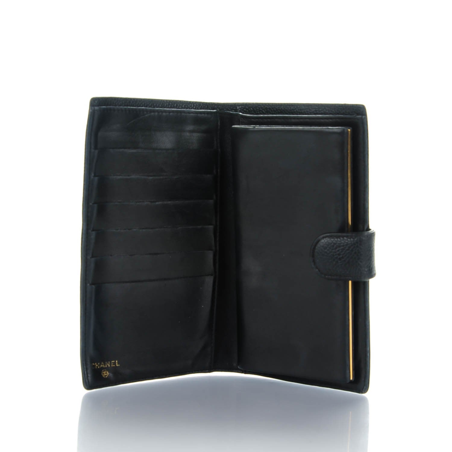 Chanel Caviar CC French Wallet Black 5 of 9