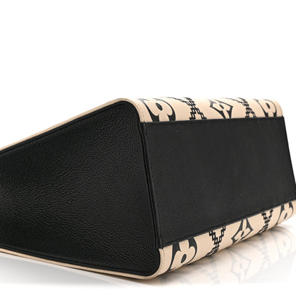Louis Vuitton Empreinte Monogram Giant Broderies Onthego MM Cream Black 8 of 9