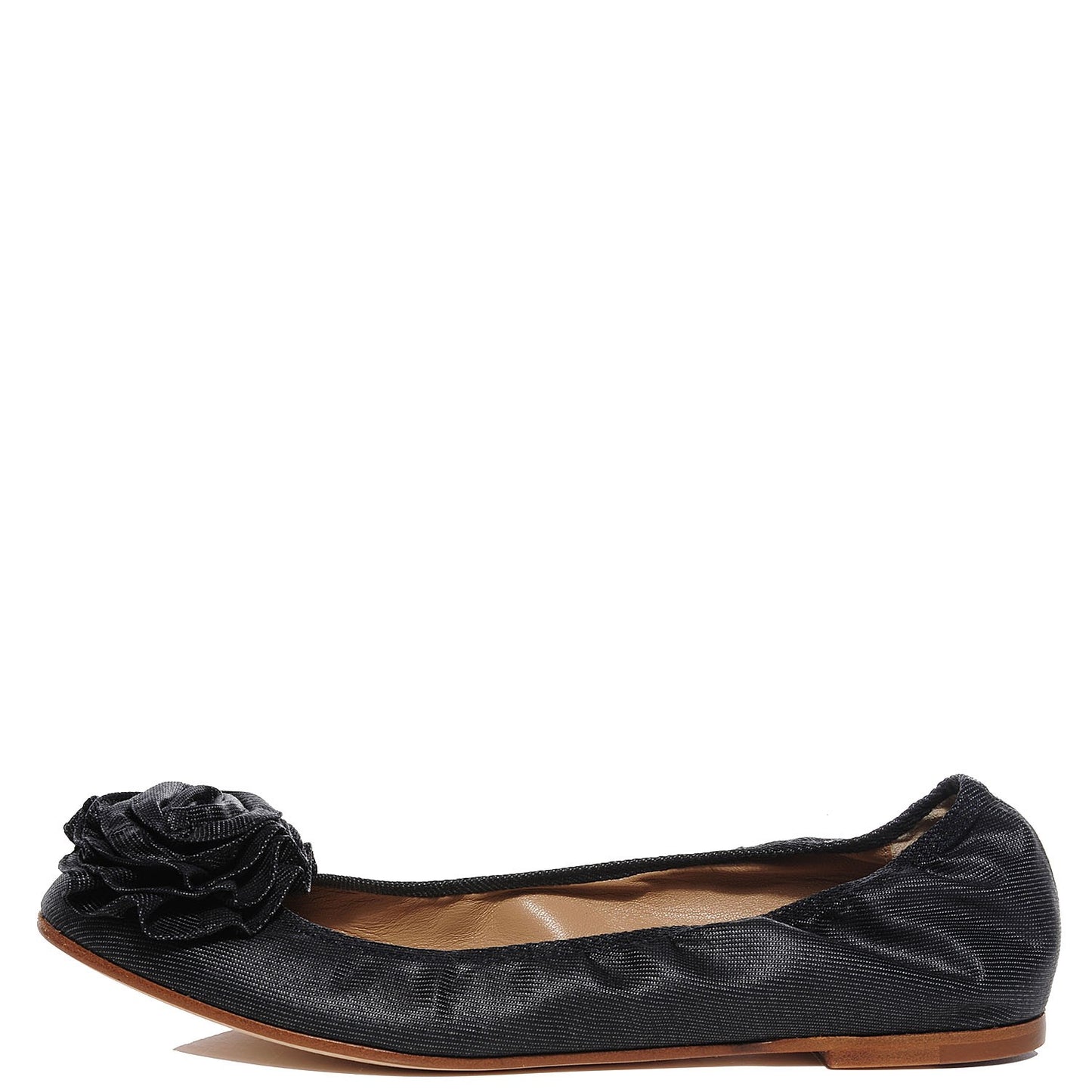 Denim Petale Ballerina Flats 39 Black