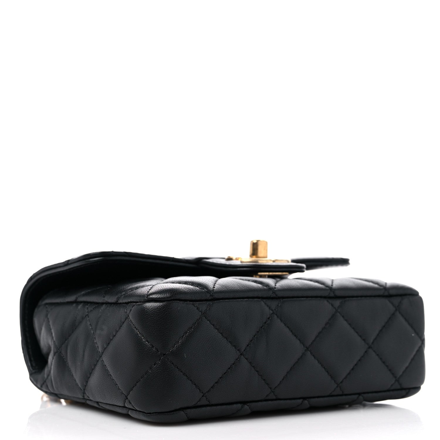 Chanel Lambskin Enamel Quilted Mini Flap Black 4 of 10