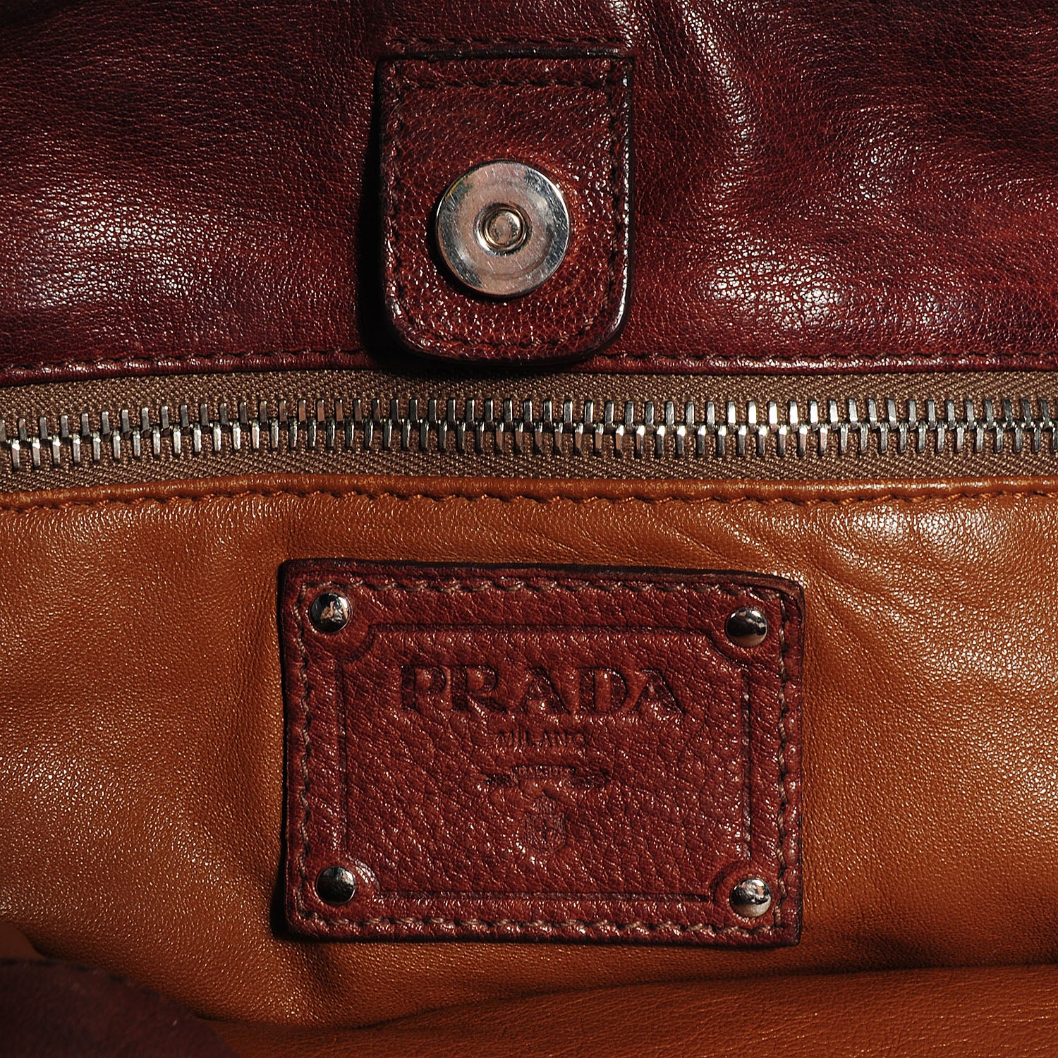 Prada Washed Buffalo Tote Cocco 7 of 10