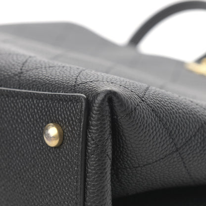 Chanel Caviar Stitched Large Shopping Tote Bag Black 11 of 14