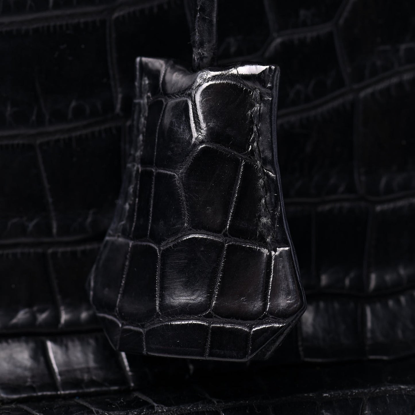 Matte Porosus Crocodile Birkin 35 Black
