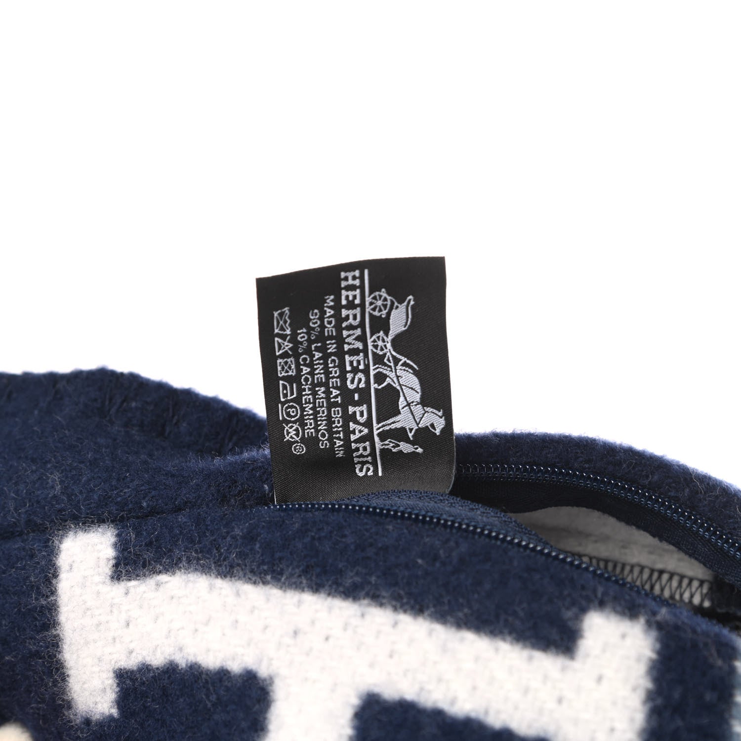 Hermes Wool Cashmere Avalon III Pillow PM Ecru Caban 3 of 3