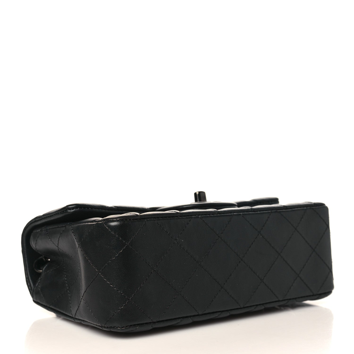 Chanel Lambskin Quilted Mini Rectangular Flap So Black 4 of 10