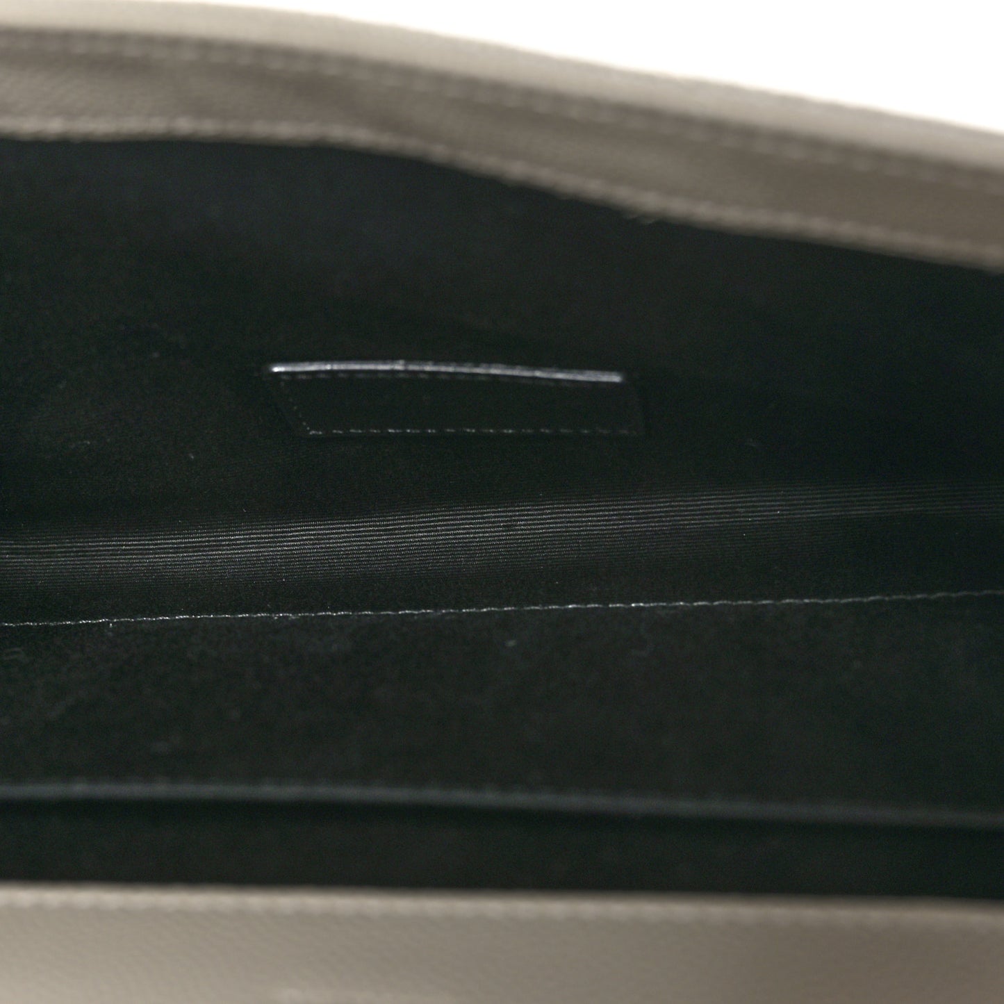 Grain De Poudre Matelasse Chevron Monogram Envelope Clutch Crema Soft