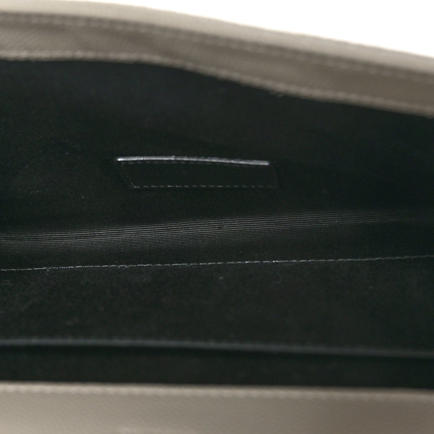 Saint Laurent Grain De Poudre Matelasse Chevron Monogram Envelope Clutch Crema Soft 5 of 10