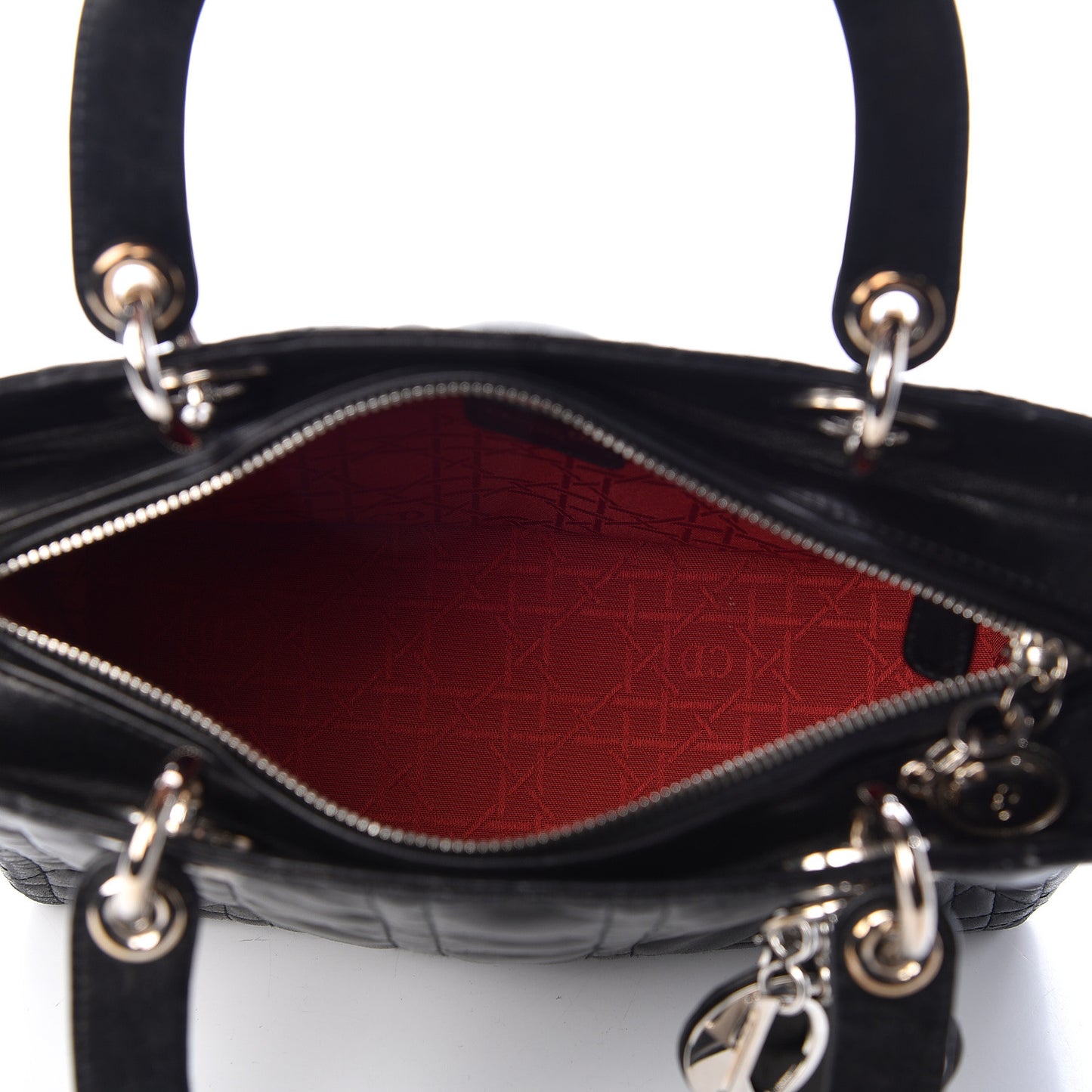 Lambskin Cannage Medium Lady Dior Black