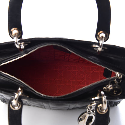 Christian Dior Lambskin Cannage Medium Lady Dior Black 5 of 12