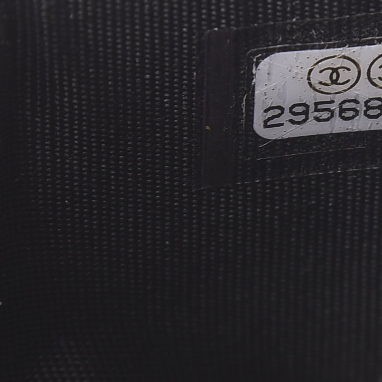 Caviar Chevron Quilted Boy Card Holder Black