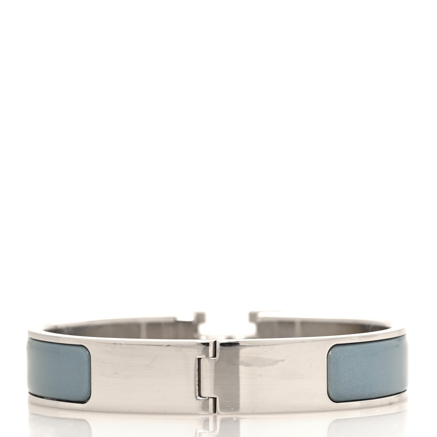 Hermes Enamel Narrow Clic Clac H Bracelet PM Gris Orage 3 of 4