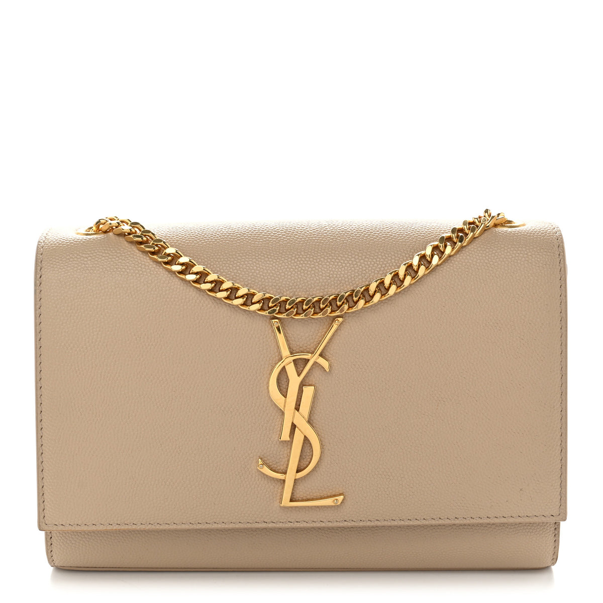 Saint Laurent Grain De Poudre Small Monogram Kate Satchel Nude Powder 1 of 11