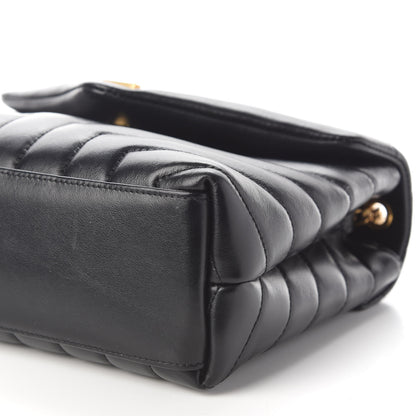 Saint Laurent Calfskin Y Quilted Monogram Small Loulou Chain Satchel Black 8 of 8