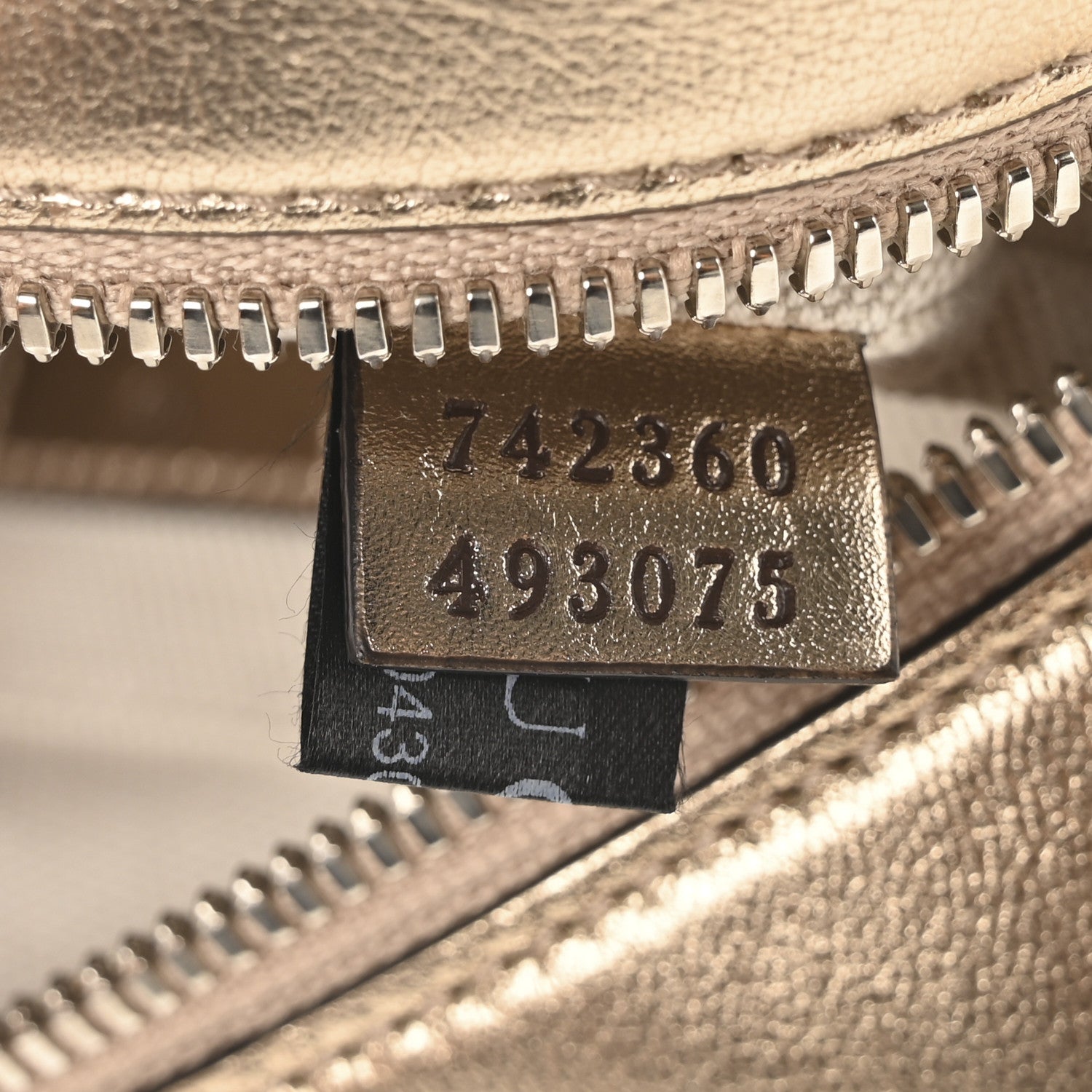 Gucci Metallic Sakai Be Green Calfskin Diagonal Stitched Small Blondie Shoulder Bag Golden Beige 7 of 10