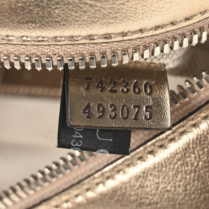Gucci Metallic Sakai Be Green Calfskin Diagonal Stitched Small Blondie Shoulder Bag Golden Beige 7 of 10