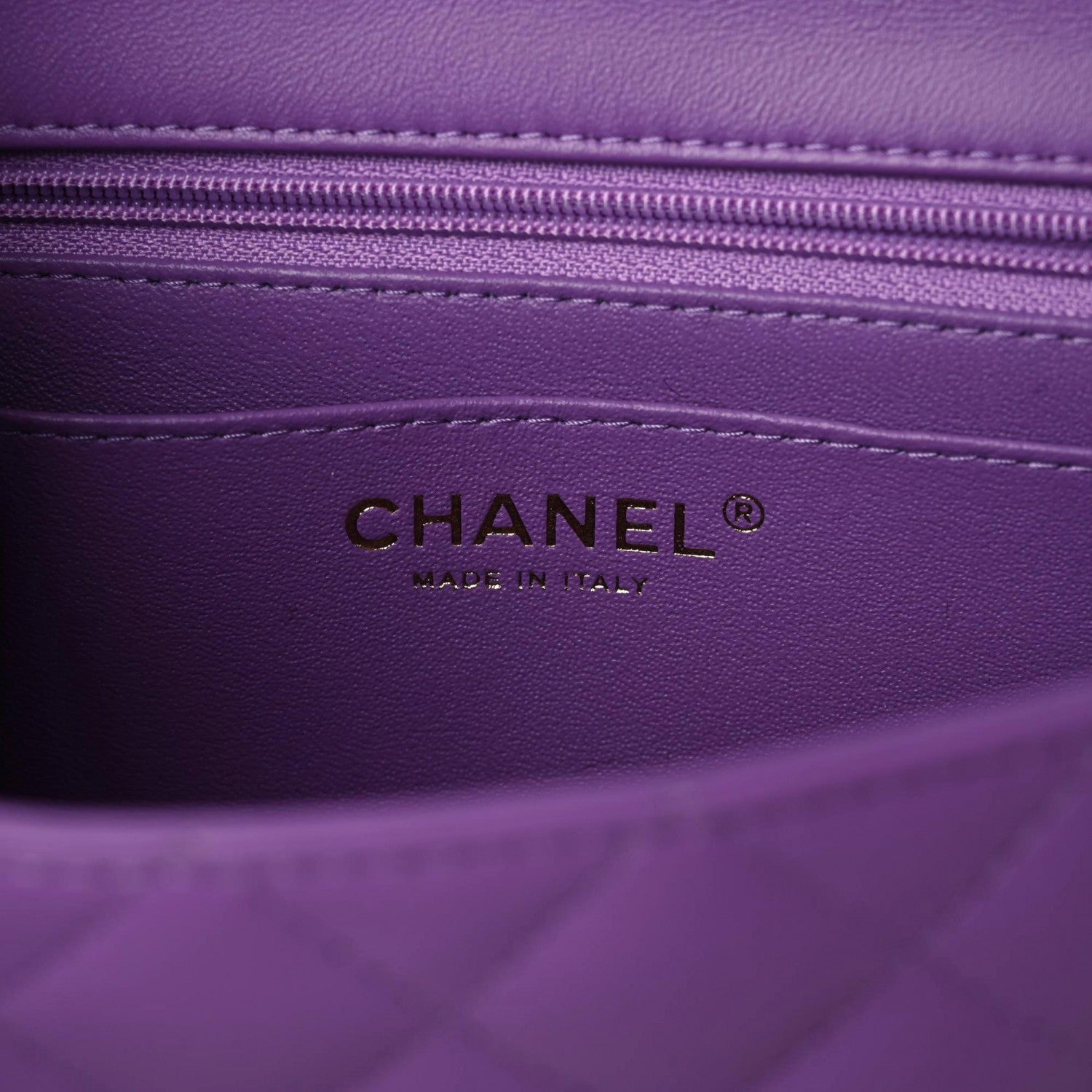 Chanel Lambskin Quilted Mini Rectangular Flap Purple 6 of 9