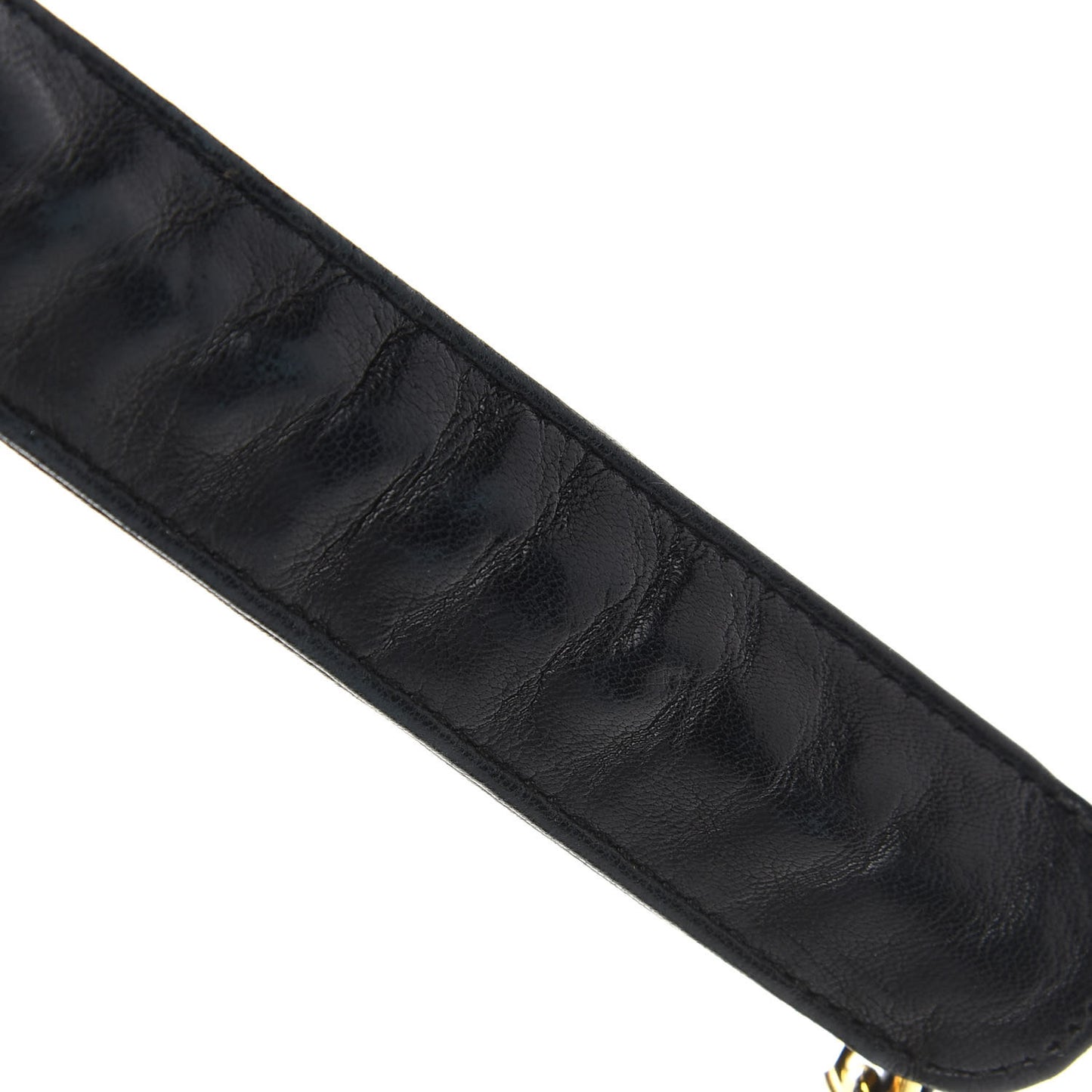 Lambskin Quilted Large Camera Case Black
