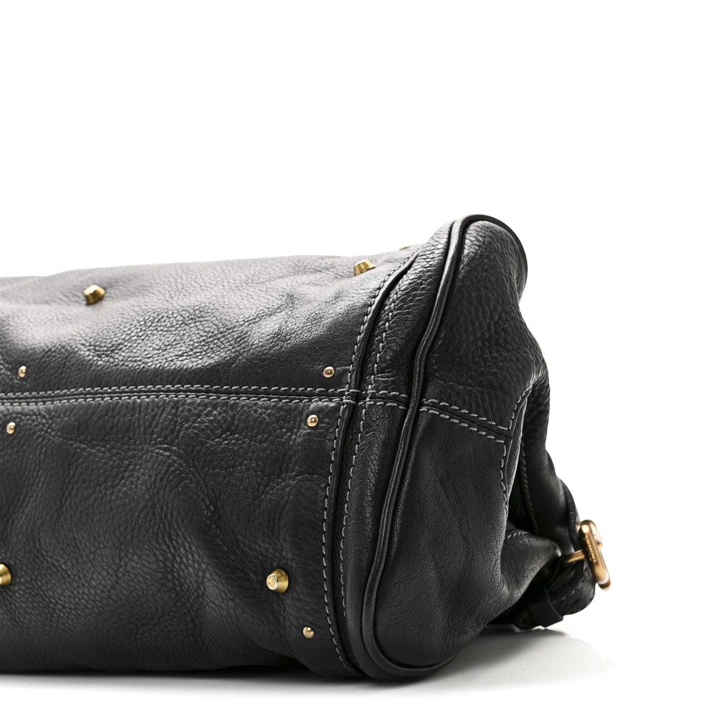 Calfskin Medium Paddington Satchel Black