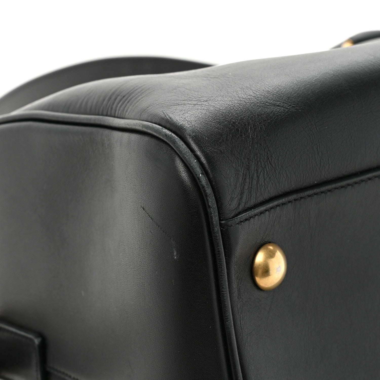 Saint Laurent Calfskin Classic Duffle 6 Black 11 of 16
