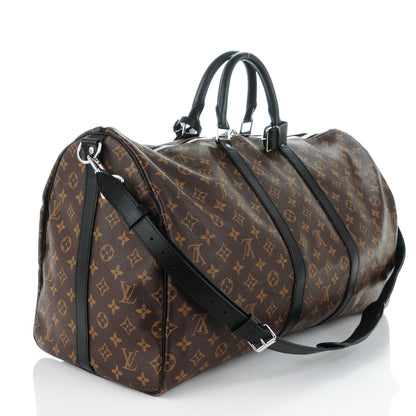 Louis Vuitton Monogram Macassar Keepall Bandouliere 55 3 of 7