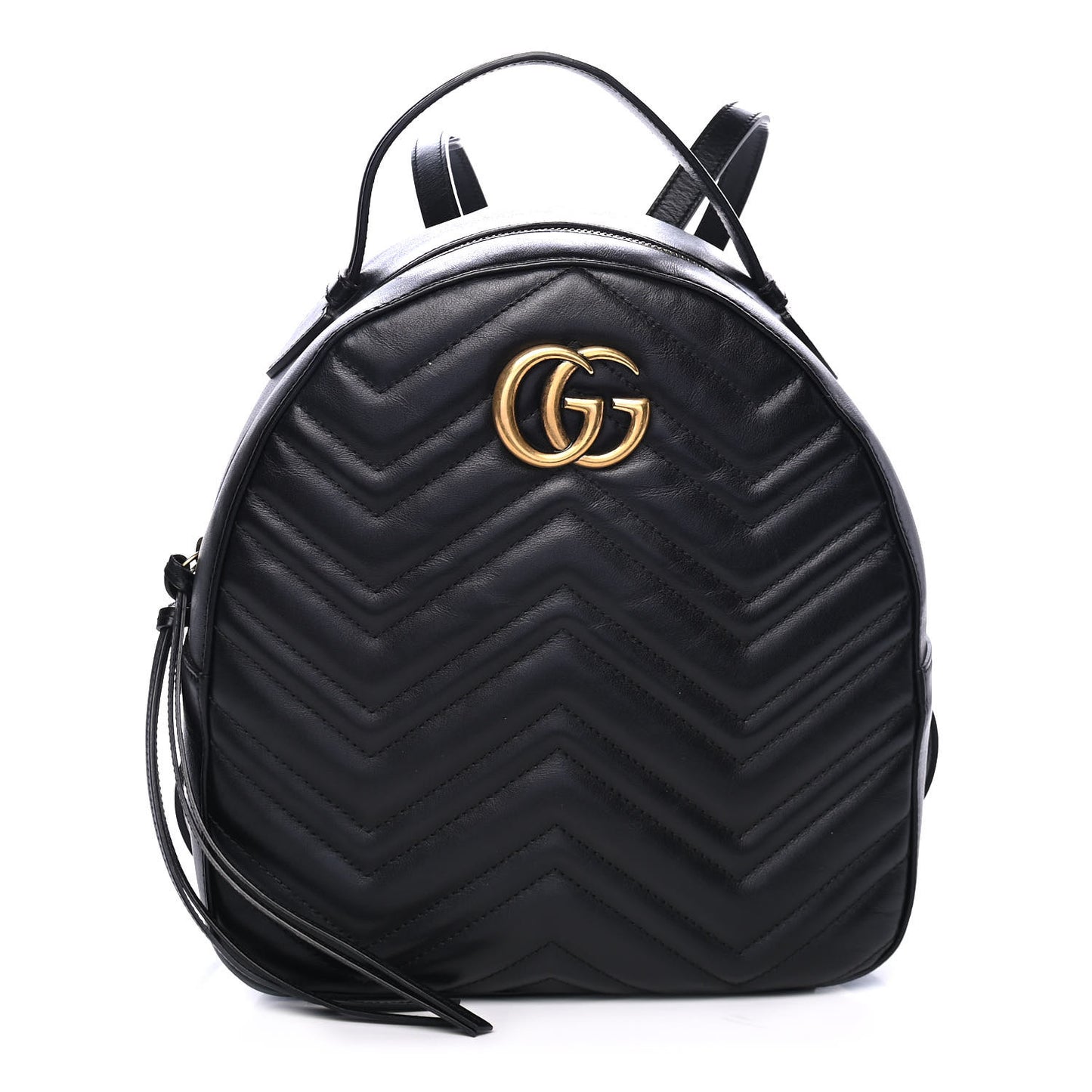 Calfskin Matelasse GG Marmont Dome Backpack Black