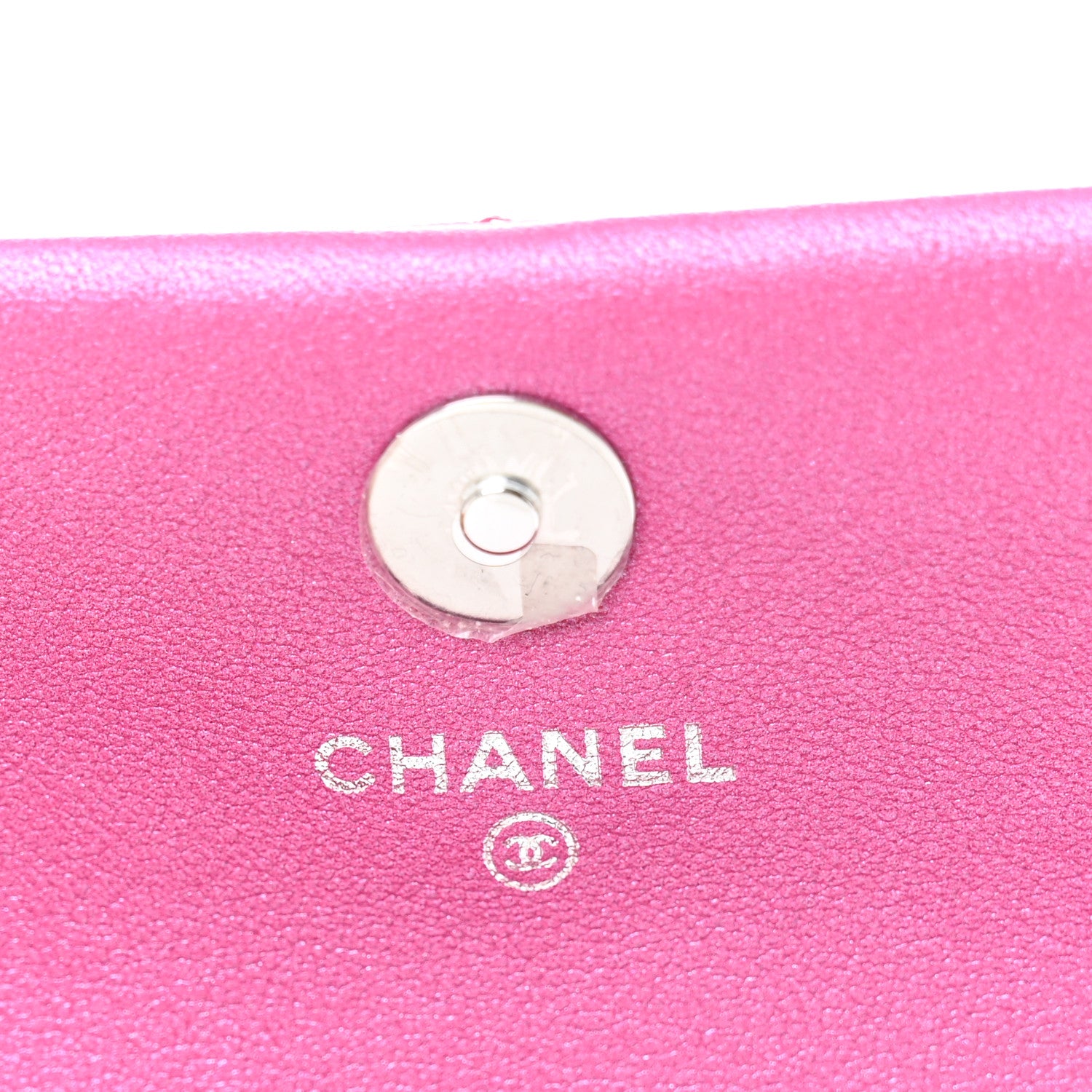 Chanel Patent Lambskin Quilted CC Hook Card Holder Pink 6 of 9
