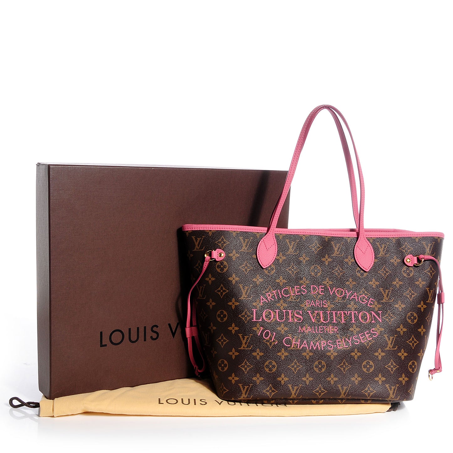 Monogram Articles de Voyage Ikat Neverfull MM Rose Velours