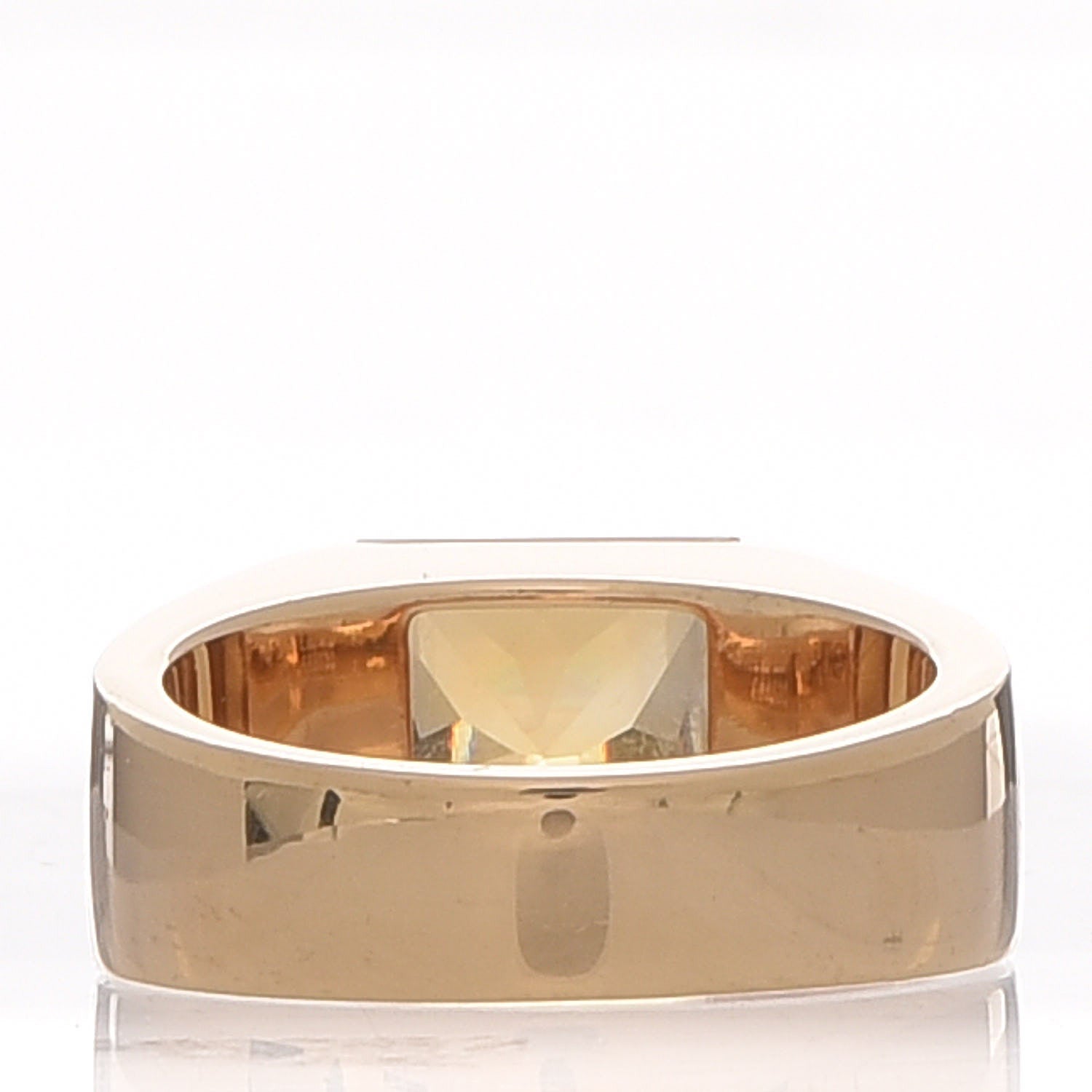 Cartier 18K Yellow Gold Citrine Tank Ring 50 5.25 3 of 7