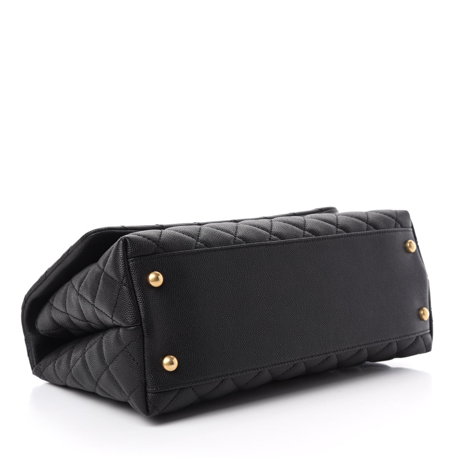 Chanel Caviar Lizard Embossed Quilted Small Coco Handle Flap Black 5 of 12