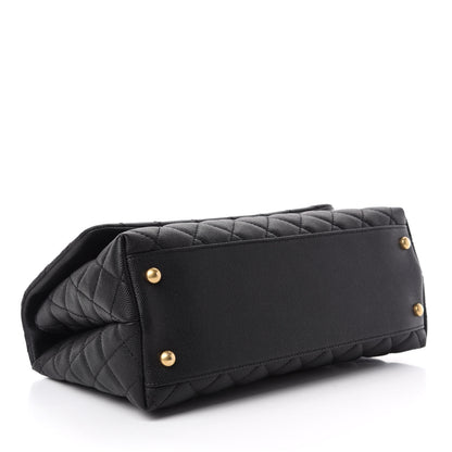 Chanel Caviar Lizard Embossed Quilted Small Coco Handle Flap Black 5 of 12