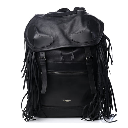 Givenchy Calfskin Fringe Rider Backpack Black 1 of 10