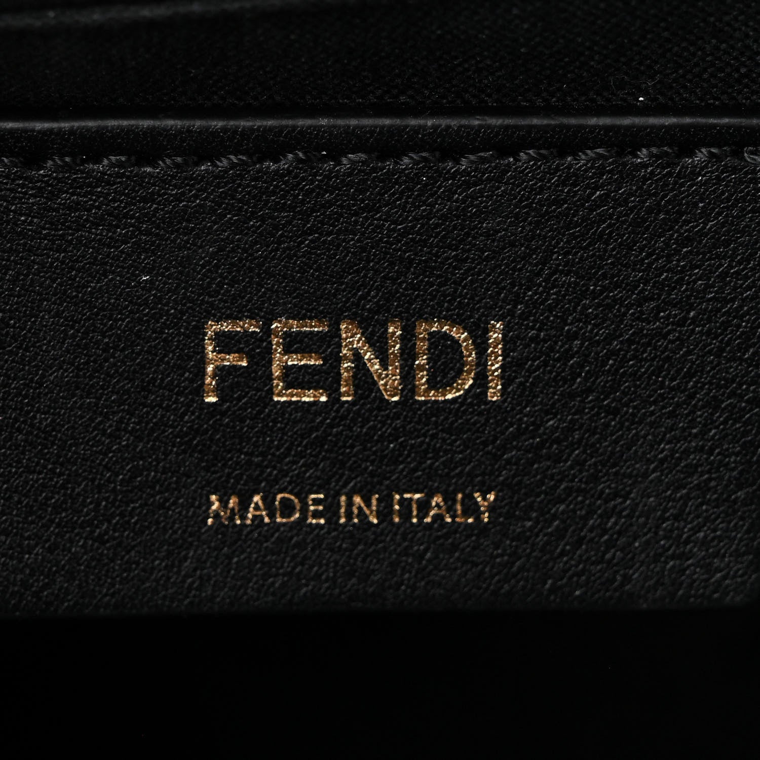 Fendi Vitello Bi-Color FF 1974 Embossed Mini Backpack Maya Black 6 of 12