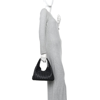 Bottega Veneta Nappa Intrecciato Small Campana Shoulder Bag Black 2 of 9