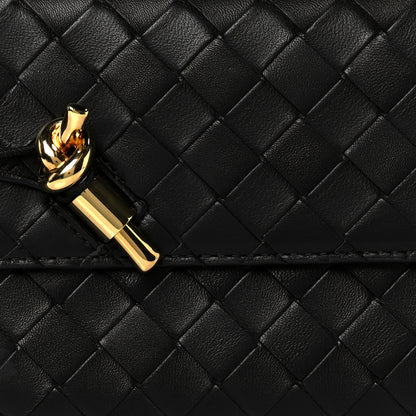Bottega Veneta Nappa Intrecciato Long Andiamo Top Handle Clutch Black 9 of 9