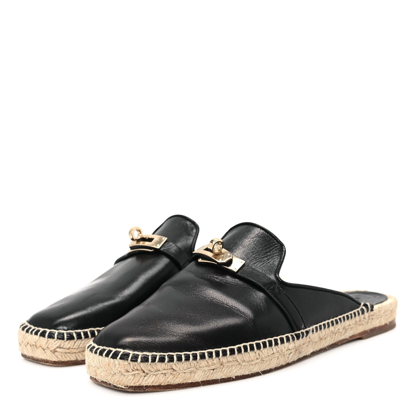 Goatskin Feria Espadrille 41 Black