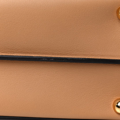 Fendi Vitello Seta Nappa Bi-Color Small Peekaboo I SEE U Satchel Miele Scuro Light Rose Ghianda 9 of 10