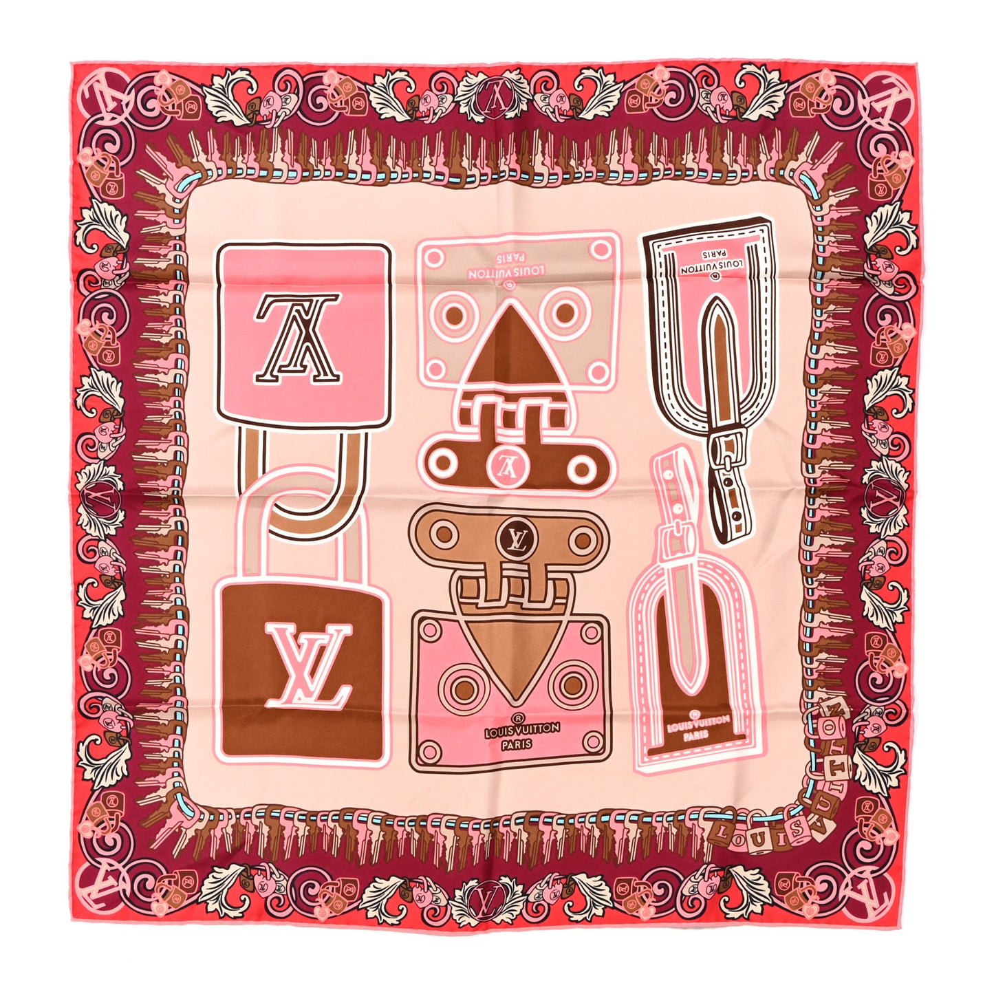 Silk Carre Square Scarf Iconic Blush