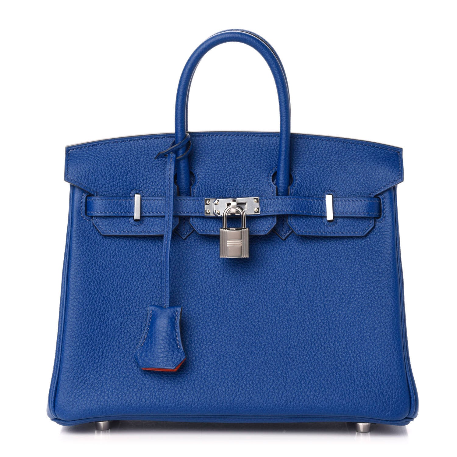 Hermes Togo Verso Birkin 25 Bleu Royal Capucine 1 of 35