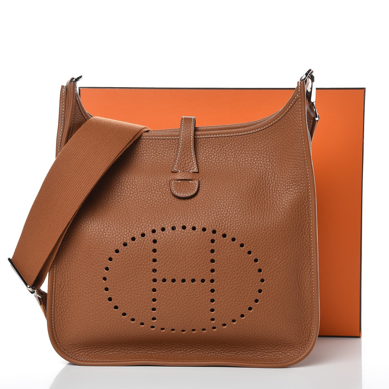 Hermes Taurillon Clemence Evelyne III PM Gold 9 of 9