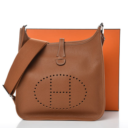 Hermes Taurillon Clemence Evelyne III PM Gold 9 of 9