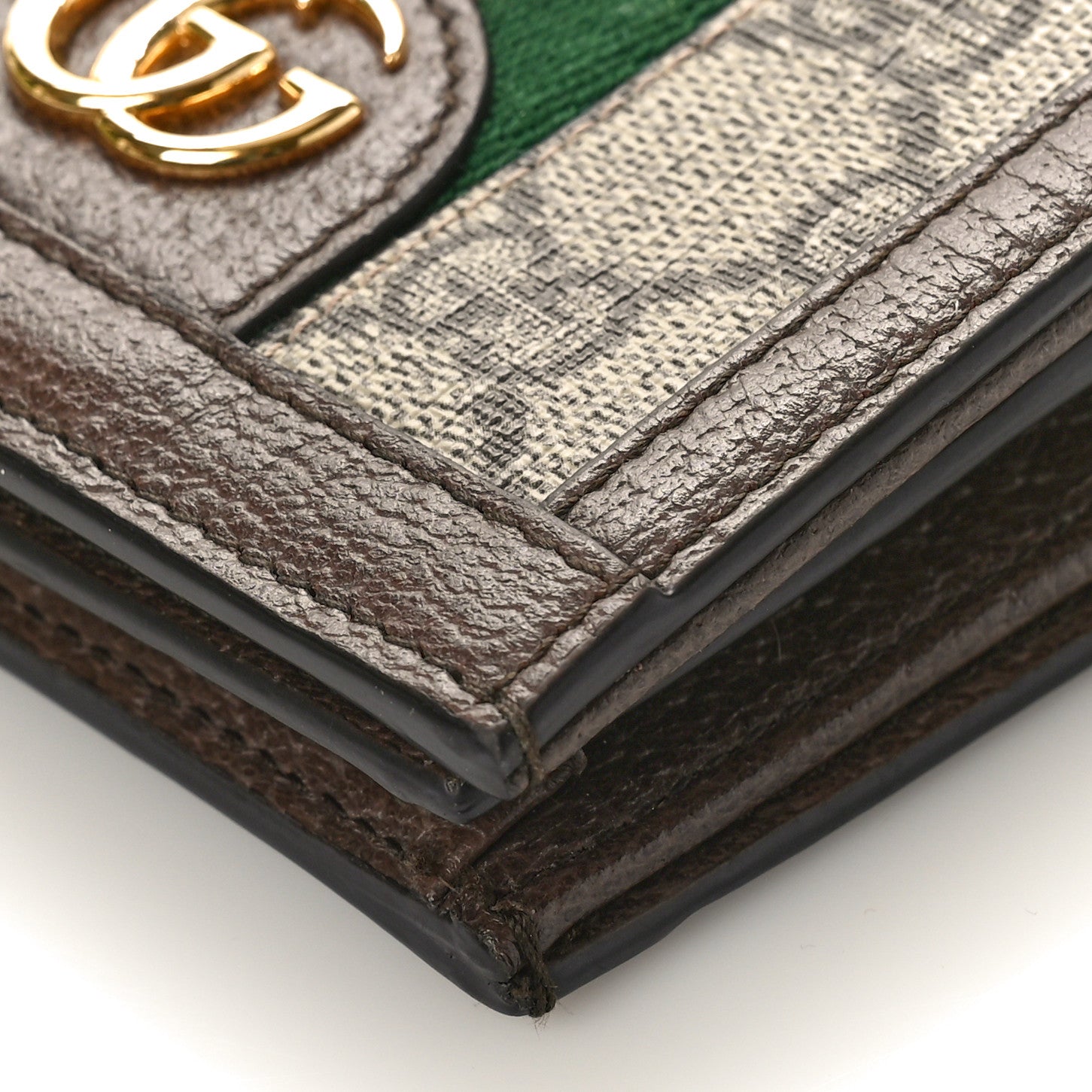 Gucci GG Supreme Monogram Web Ophidia Card Case Beige New Acero 9 of 10