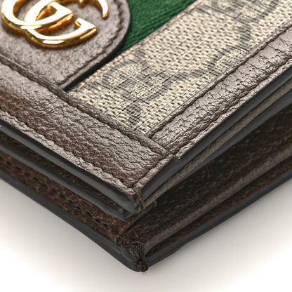 Gucci GG Supreme Monogram Web Ophidia Card Case Beige New Acero 9 of 10
