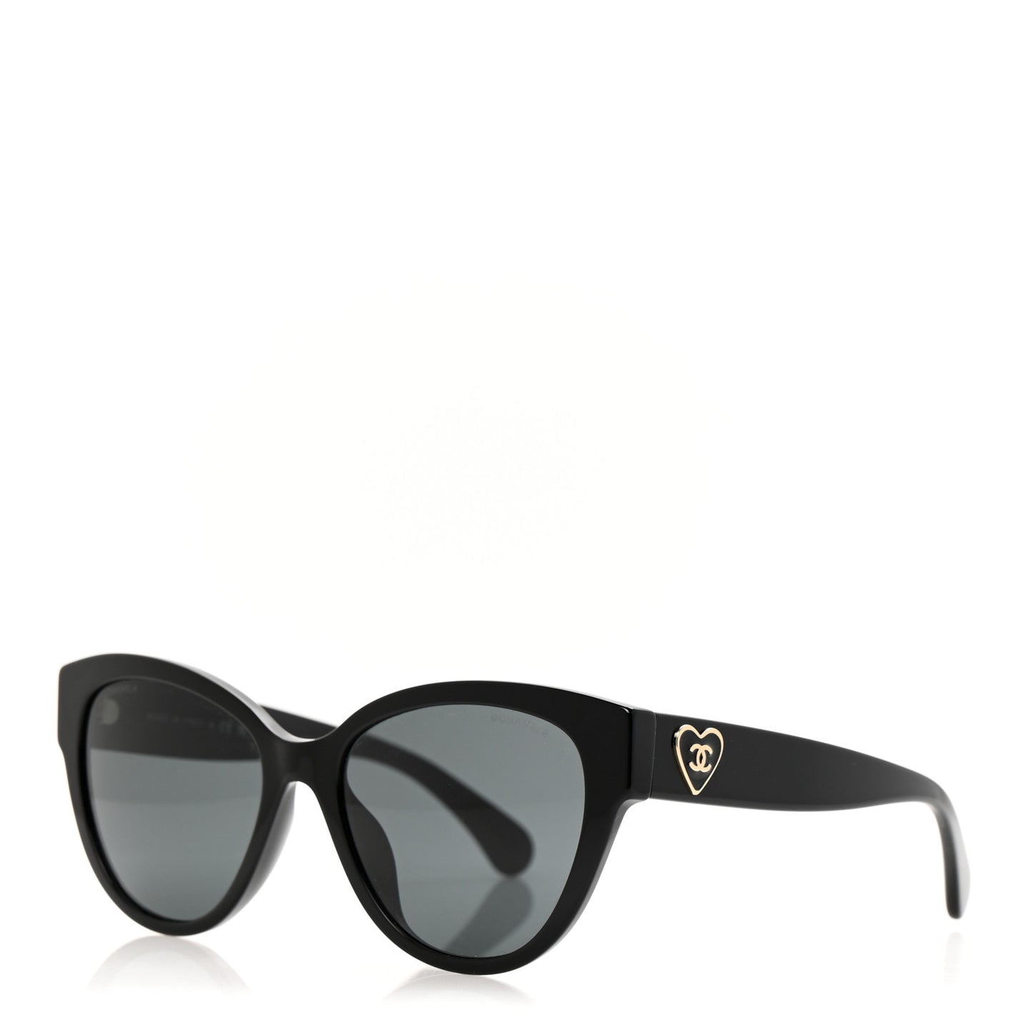 Acetate Enamel Heart Butterfly Sunglasses 5477-A Black