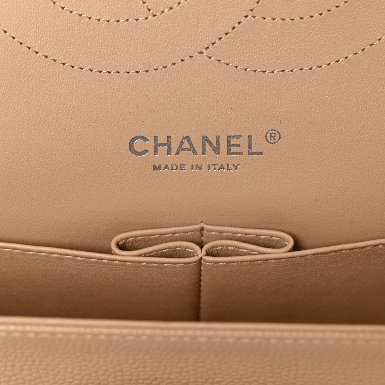 Chanel Caviar Quilted Jumbo Double Flap Beige 8 of 12