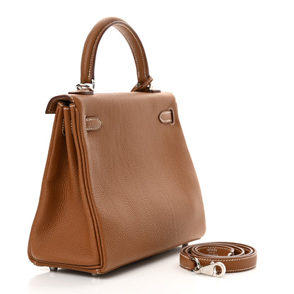 Hermes Togo Kelly Retourne 25 Gold 3 of 12