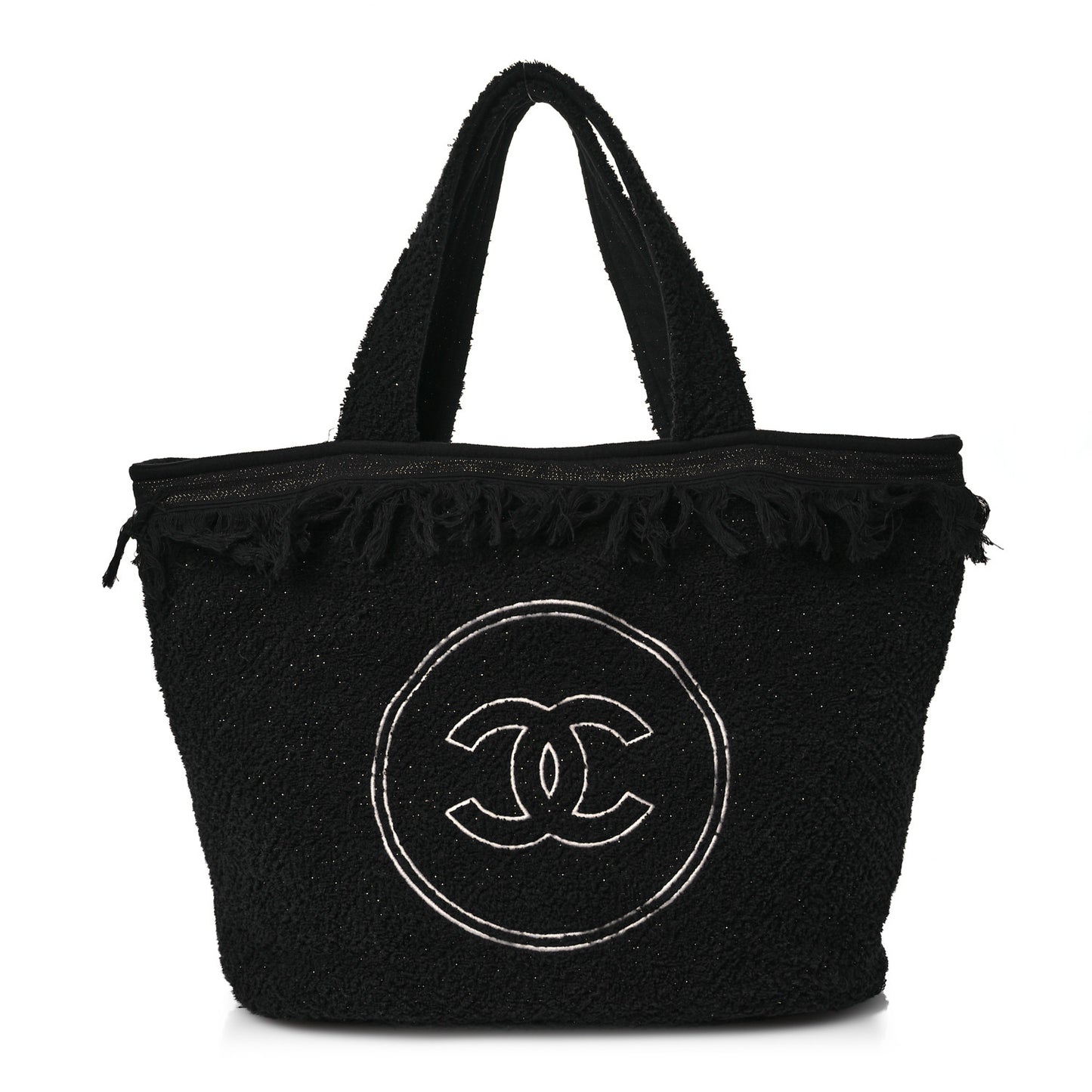 Terry Cotton CC Beach Tote Towel Set Black