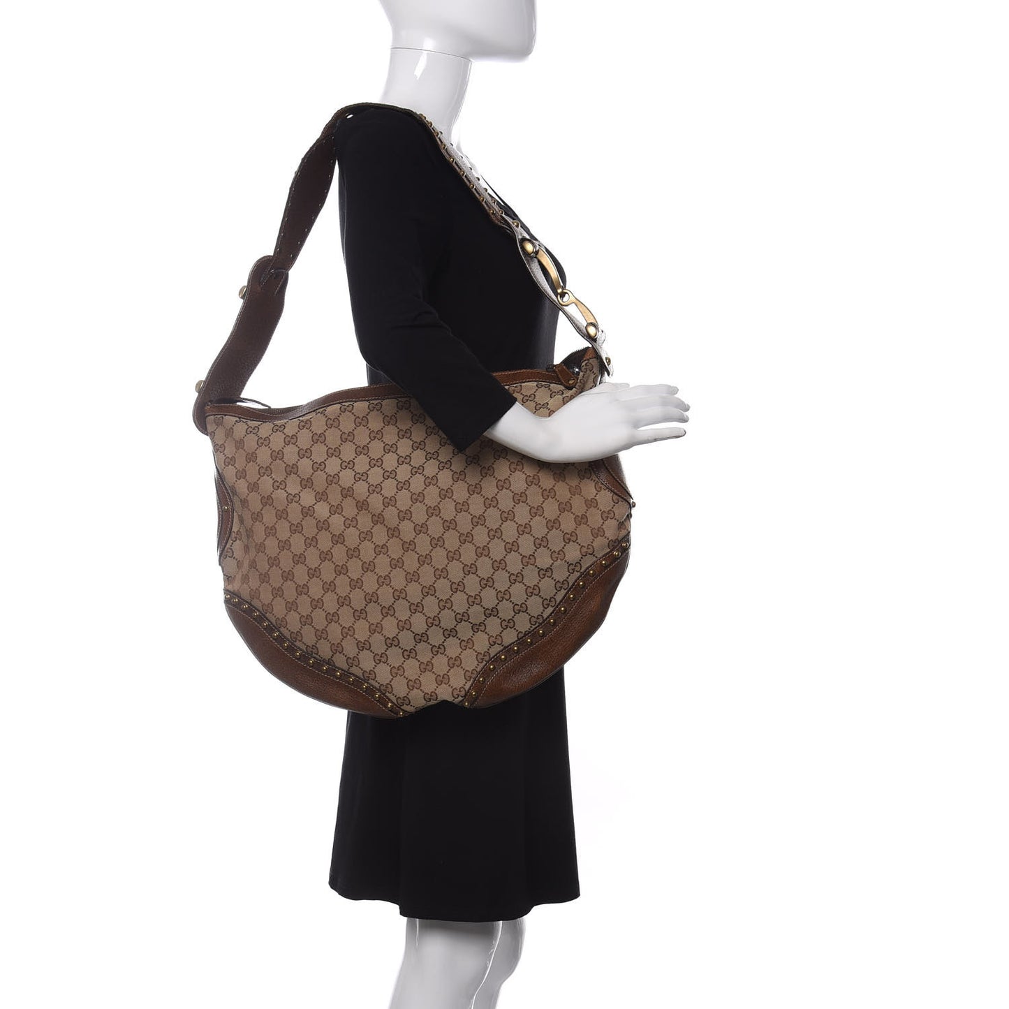 Monogram Pelham Studded Shoulder Bag Ebony