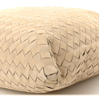 Bottega Veneta Suede Intrecciato Large Hop Ecru 10 of 10