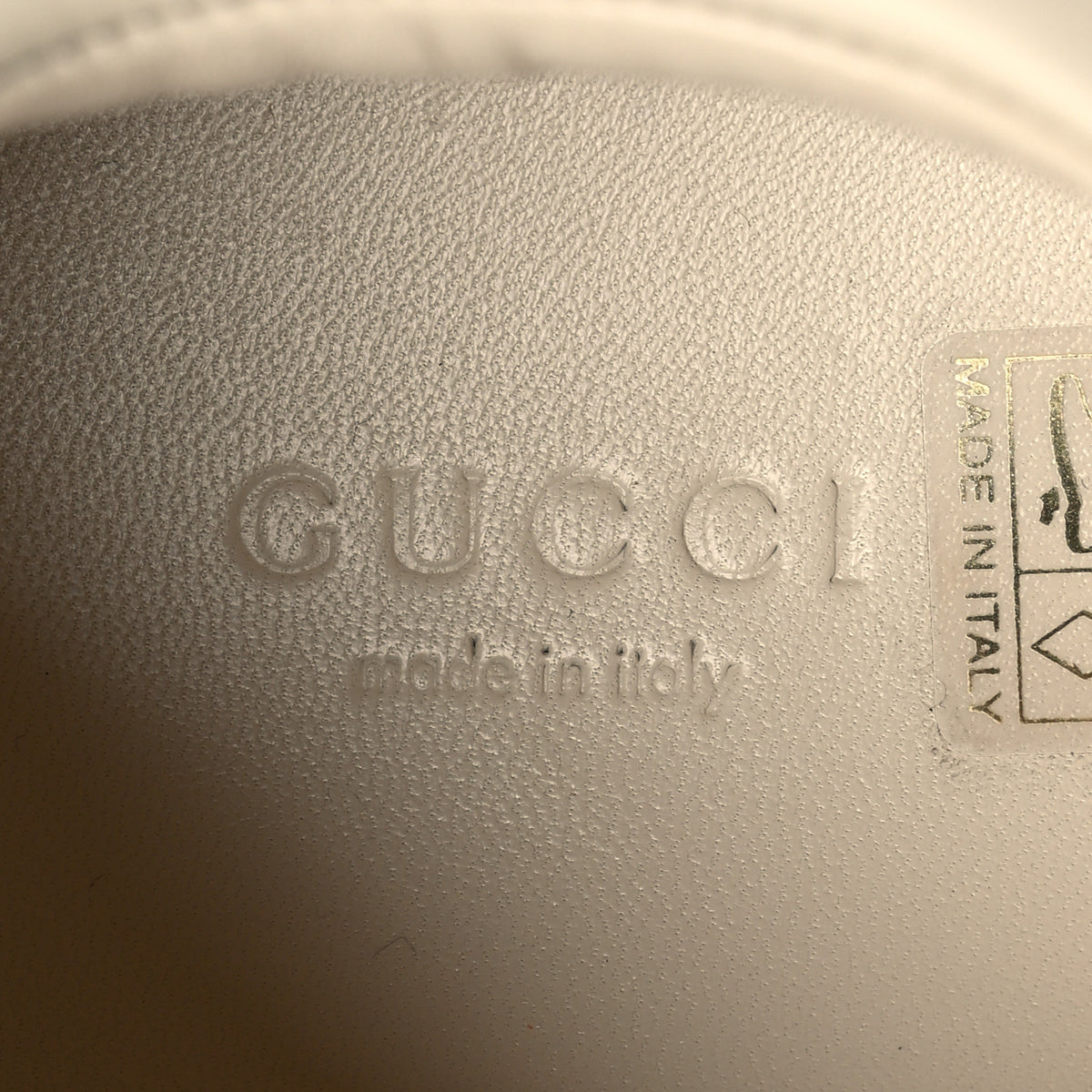 Gucci Calfskin Logo Womens Rhyton Sneakers 41 Ivory 9 of 14