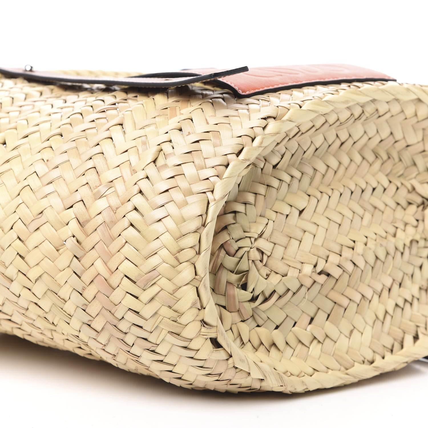 Loewe Raffia Basket Tote Bag Natural Tan Orange 6 of 9